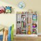 Costway 5-Cube Bookcase for Kids 41" Wooden Toy Storage Organizer for Kid's Room White/Natural